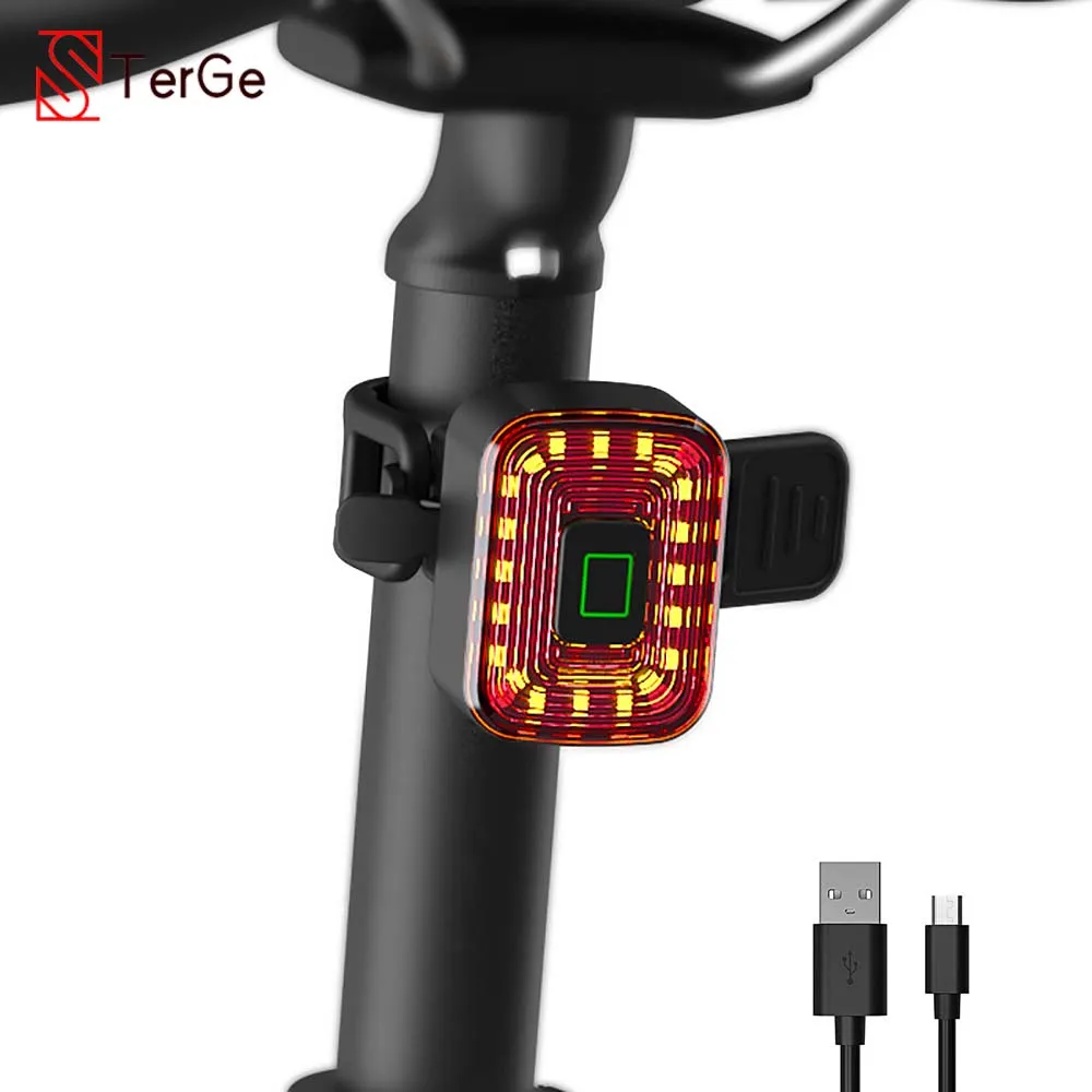 

Bicycle Taillight 5 Modes IPX5 Waterproof Rear Light USB Charging Aluminum Alloy Night Cycling MTB Bike Warning Signal Lamp
