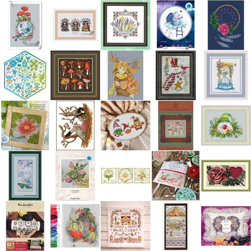 

Mushroom Cross Stich Embroidery set Electronic drawing Cross Stich Needlework PDF by Email