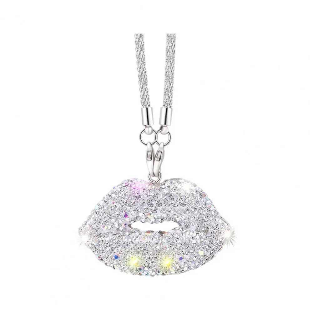 

Сверкающее автомобильное зеркало заднего вида, кулон в форме губ, стразы, автомобильное зеркало заднего вида, подвески, подвесное внутреннее украшение, декор автомобиля