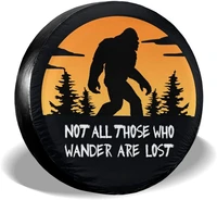 cozipink bigfoot gifts rv spare tire cover for rv trailer not all those who wander are lost wheel covers for trailer tires weat