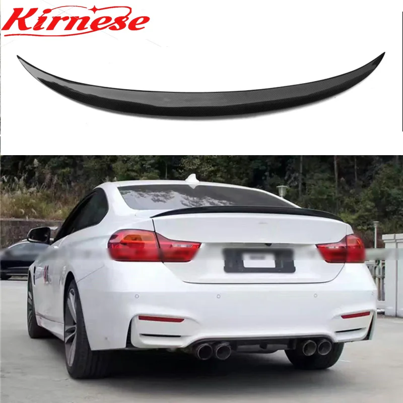 

P Style For BMW F32 Spoiler Carbon Fiber Material 4 Series Coupe F33 Carbon Spoiler 2 Door carbon wings 2014 2015 2016 - UP