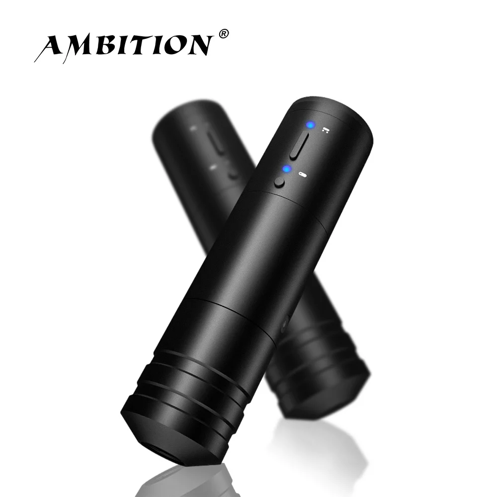 Ambition Ninja Portable Wireless Tattoo Pen Machine Powerful Coreless DC Motor 2400 mAh Lithium Battery for Artist Body