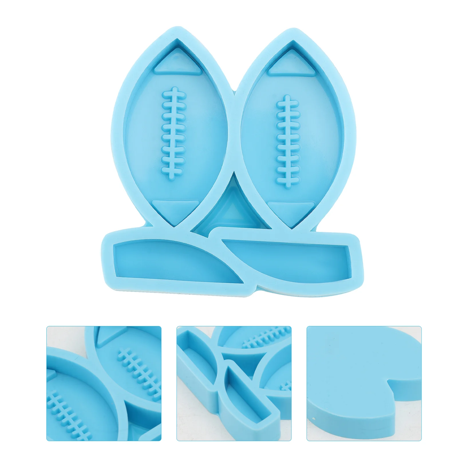 

Straw Mold Topper Epoxy Resin Silicone Decoration Casting 3D Molds Pendant Reusable Football Craft Diy Charm Mould Crystal