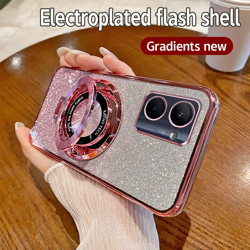 Чехол для Realme C33 RMX3624 гальванический мягкий блестящий чехол из ТПУ задней панели