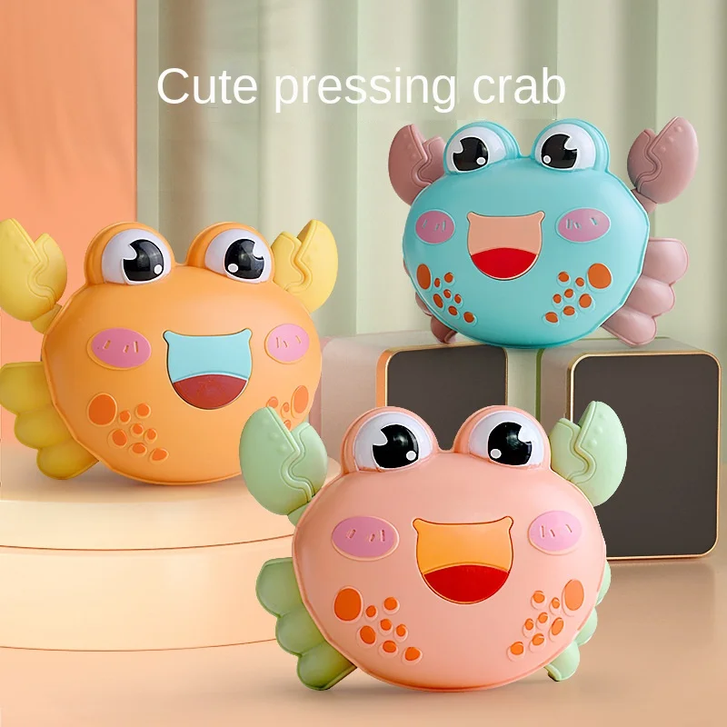 

Children Press Animal Crab Crawling Toy Car Baby Soft Rubber Lobster Car Stall Toy Pull Back Car