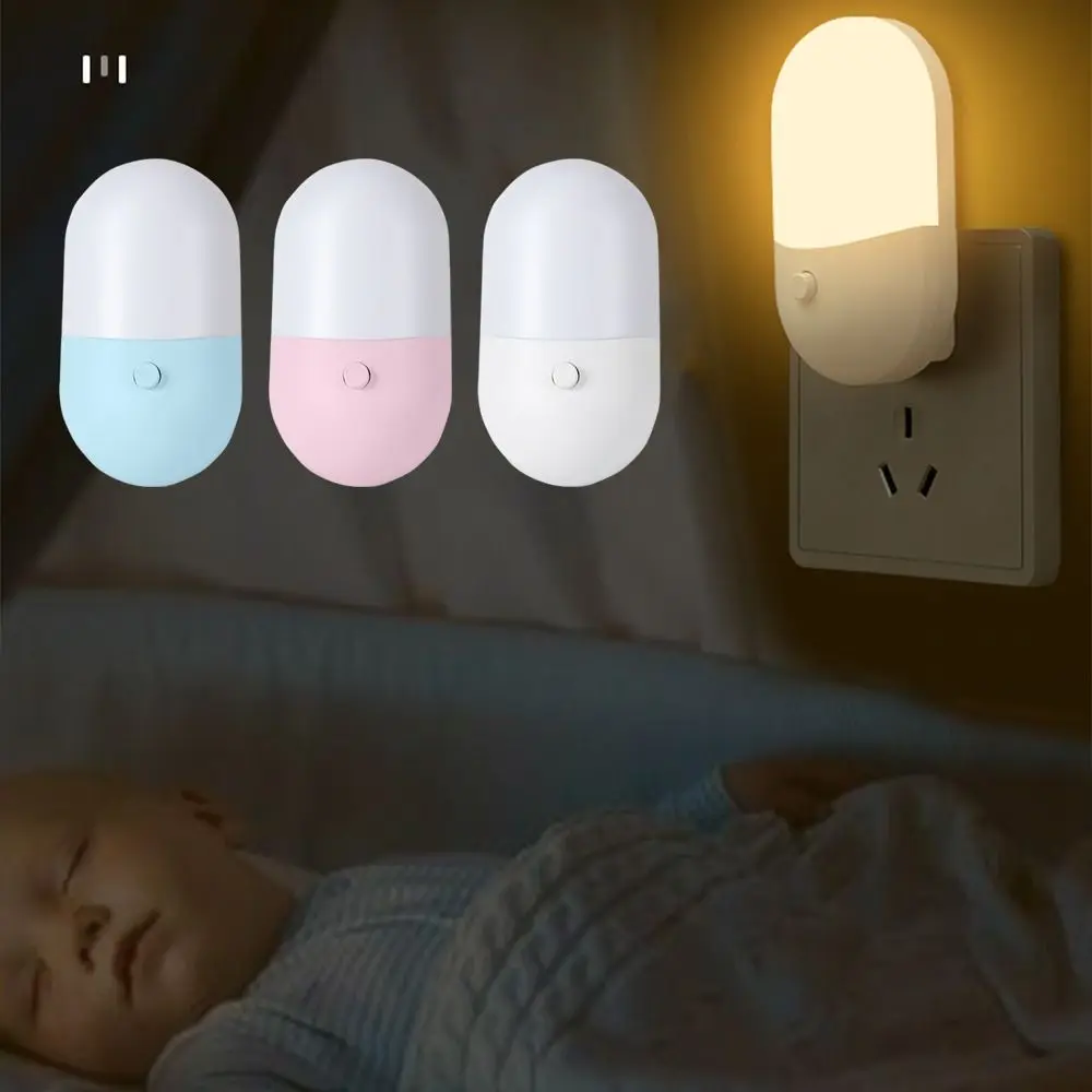 

Auto On Off Socket Bedroom Light Eye Protection Pir Motion Sensor Led Night Light Plug In Energy Saving Kids Light