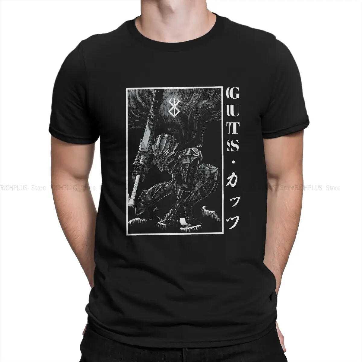 

Berserk BERSERK Anime Newest TShirt for Men Guts Casual Round Collar Polyester T Shirt Personalize Birthday Gifts OutdoorWear