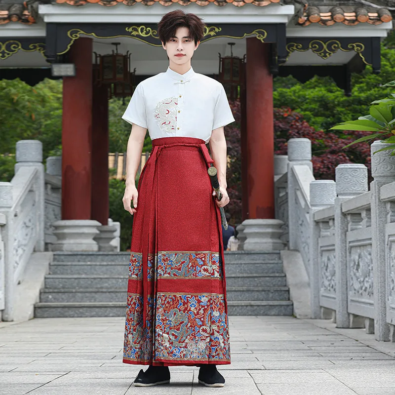 Плетеная Золотая юбка с рисунком дракона YOUDEYISI большого размера Hanfu новый