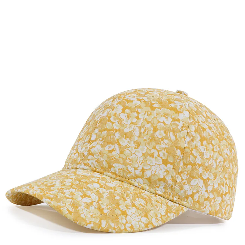 2022 spring and summer printed duck tongue cap flower baseball cap outdoor mountaineering sun shading breathable lightweight hat