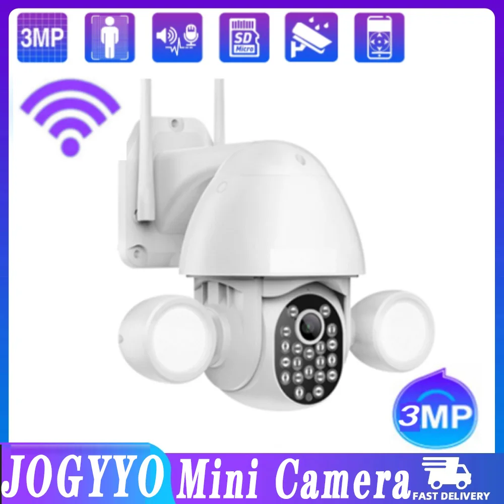 

3MP Outdoor Surveillance Wifi Camera Two-way Voice Security PTZ Camera PIR Mobile Tracking Night Vision Tuya Waterproof Camera