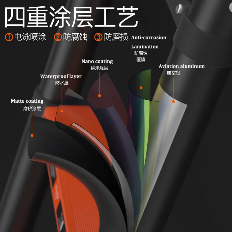 Утолщенная бесшовная многофункциональная шарнирная лестница из алюминиевого