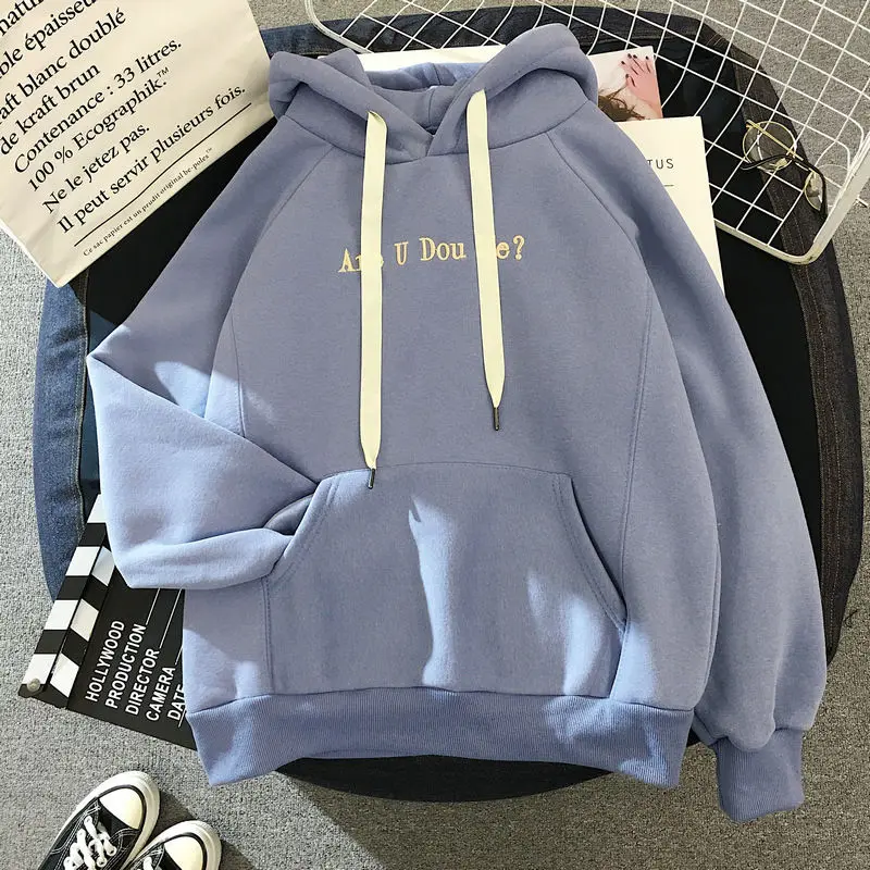 

Autumn Winter Warm Thicken Coat Sweatshirt Women Hoody Loose Korean Jacket Apricot Hoodie Student Pullover