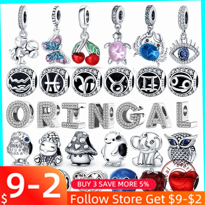 Pandora Женские браслеты из серебра 925 пробы с подвеской-буквой