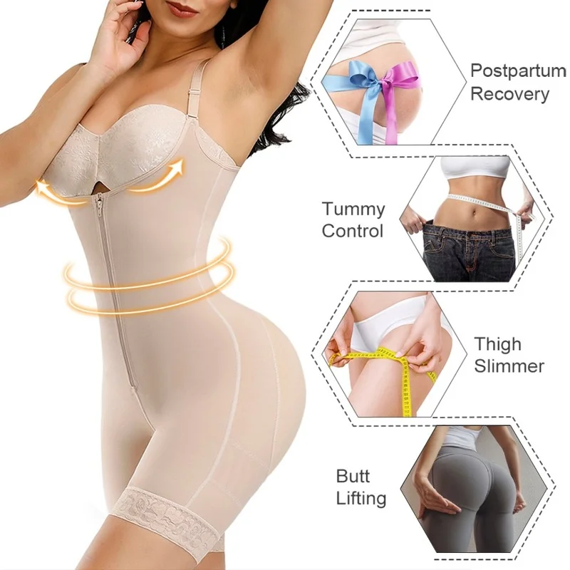 Fajas Colombianas Reductora Butt Lifter Tummy Control Body Shaper Waist Trainer Corset Shapewear Bodysuit Slimming Underwear