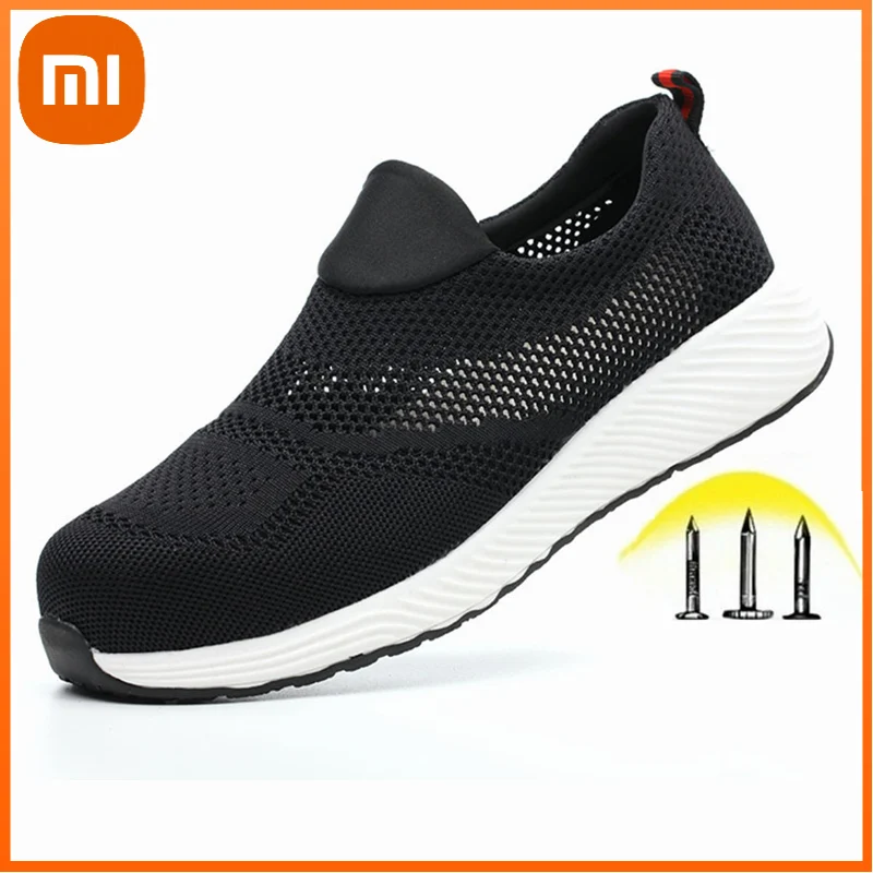 

Кроссовки Xiaomi неразрушаемые для мужчин и женщин, защитная обувь для работы со стальным носком, непробиваемые дышащие