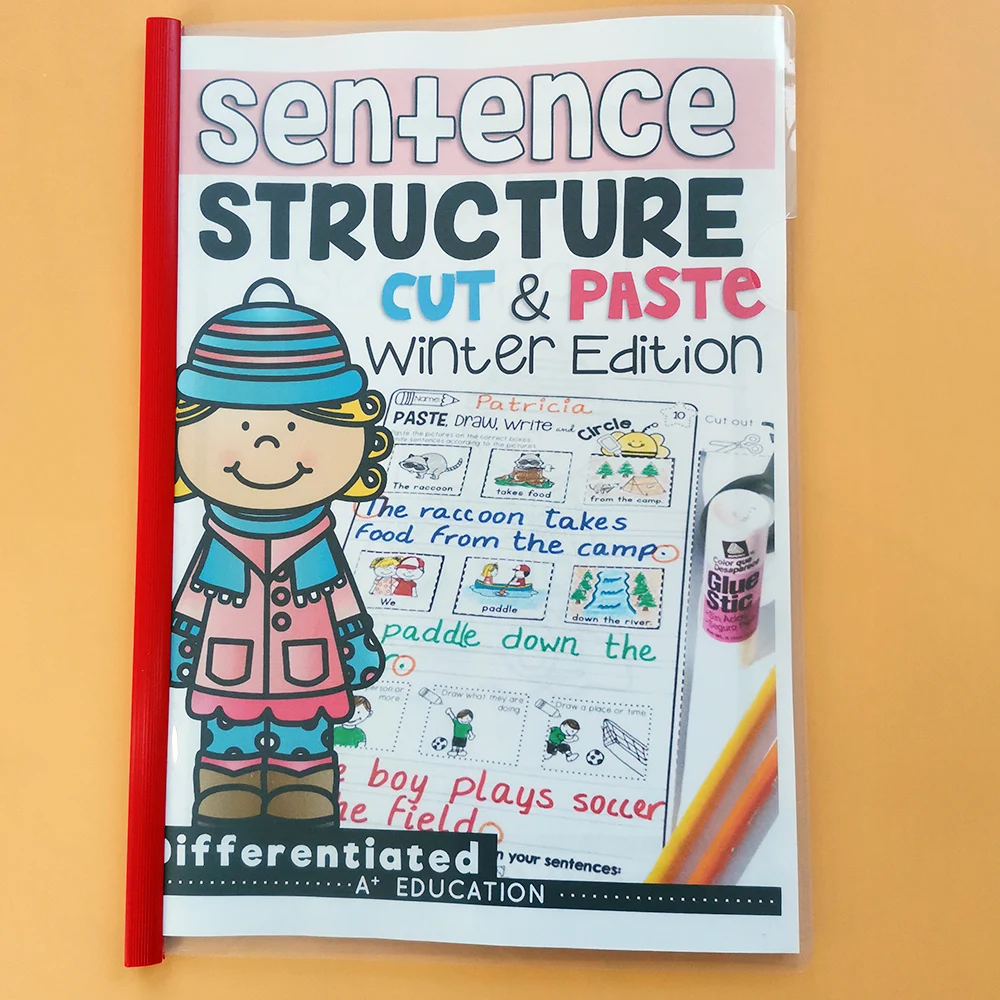 Season Sentence Writing and Cut Paste Structure Exercise Learning English Workbook Educational Training Book for Kids | Игрушки и хобби