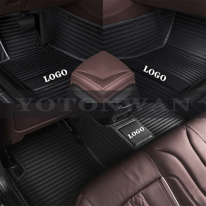 

YOTONWAN Luxury 7D Custom Logo Leather Car Floor Mat 100％ For Toyota Lada Renault Kia Volkswage Honda BMW BENZ Auto Accessories