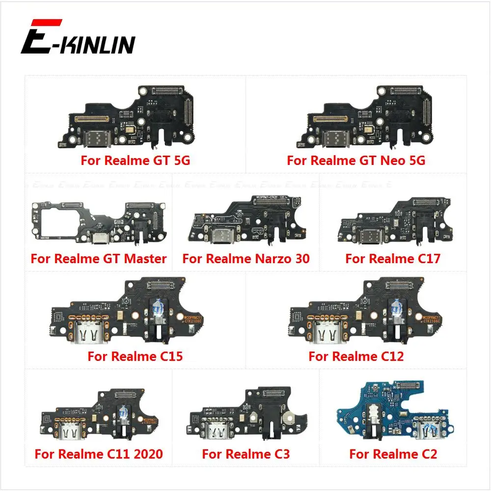 

USB Power Charging Charger Dock Port Flex Cable With Mic For OPPO Realme GT Master Neo Narzo 30 5G C17 C15 C12 C11 2020 C3 C2