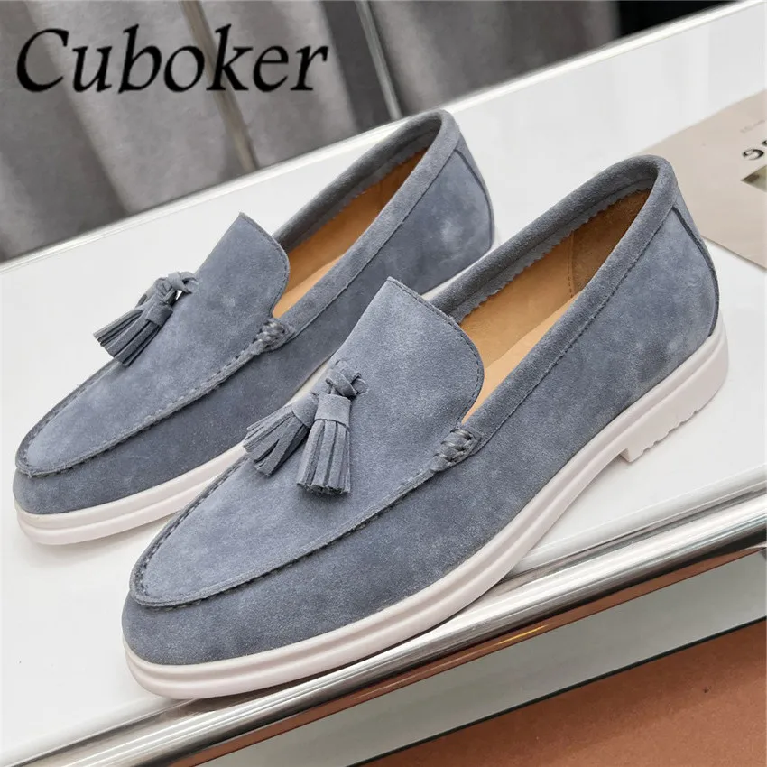 

High Quality Suede Tassel Decoration Loafers Woman Slip On Round Toe Flats Shoes Casual Walking Shoes Sapatos Femininos Zapatos