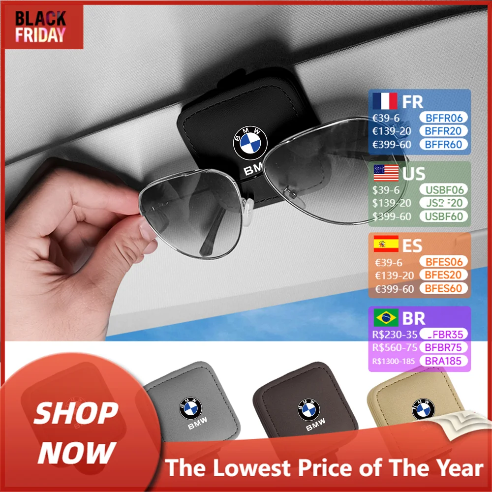 Car Sun Visor Sunglasses Fixed Holder Glasses Clips For BMW M Performacne E30 E36 E53 E39 E60 E87 F10 X2 X3 X5 F30 G20 G21 G30