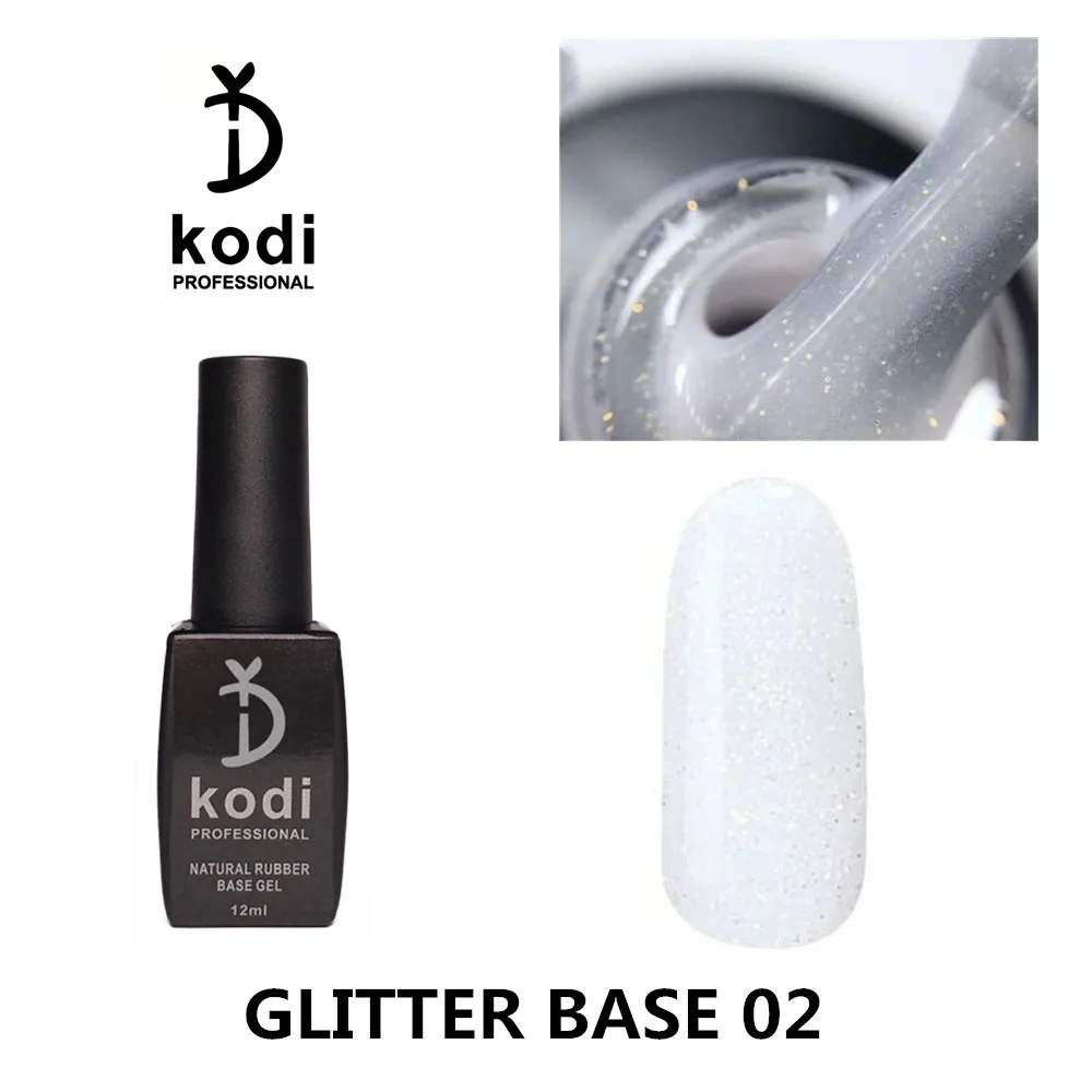 

KODI 12ml Glitter Rubber Base Gel Varnish Nude Nail Base Coat Manicure Tempered Top Semi-Permanent Gellak Primer Plastic Bottle