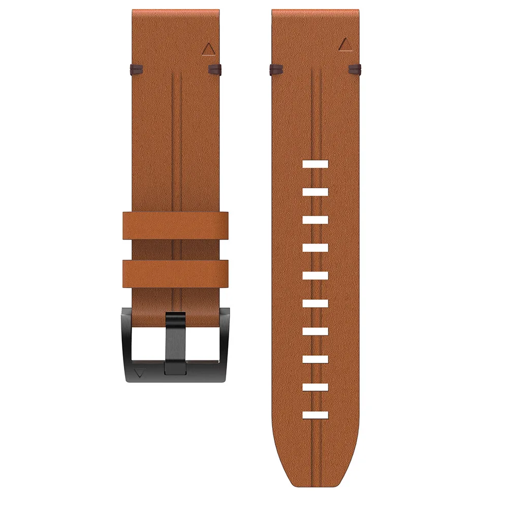QuickFit 22mm 26mm Leather Strap For Garmin EPIX/Fenix 7X 7 6X 6 Pro 5X Plus/Tactix Delta/Descent G1 Band Watchband Accessories
