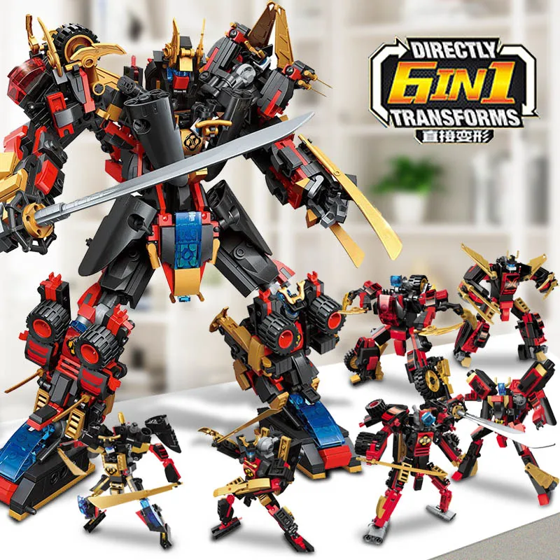 

908 шт., Детский конструктор-ниндзя