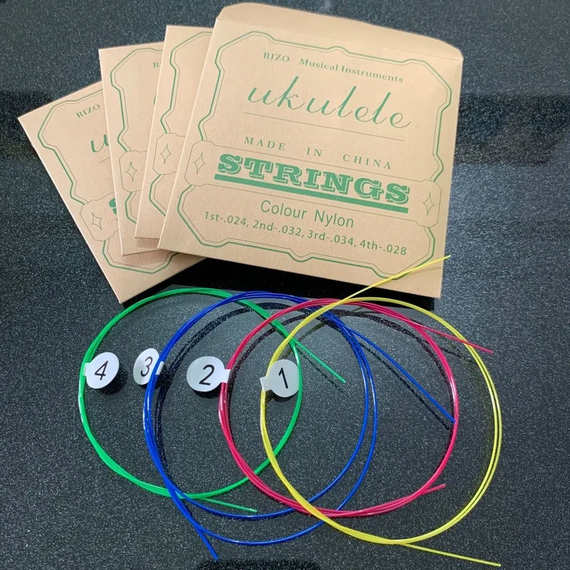 

Ukulele Guitar Strings Set Colorful Nylon Strings for 21/23/26 Inch Ukulele Universal