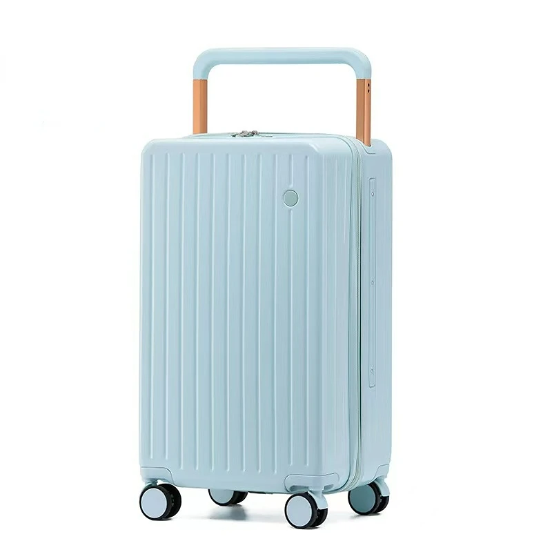 Travel suitcase on wheels woman Rolling luggage carry on cabin trolley luggage with USB socket suitcase for wheels 360 valises images - 6