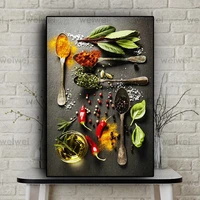 grains spices spoon peppers kitchen diamond painting diy full square diamond art rhinestone embroidery mosaic home wall decor