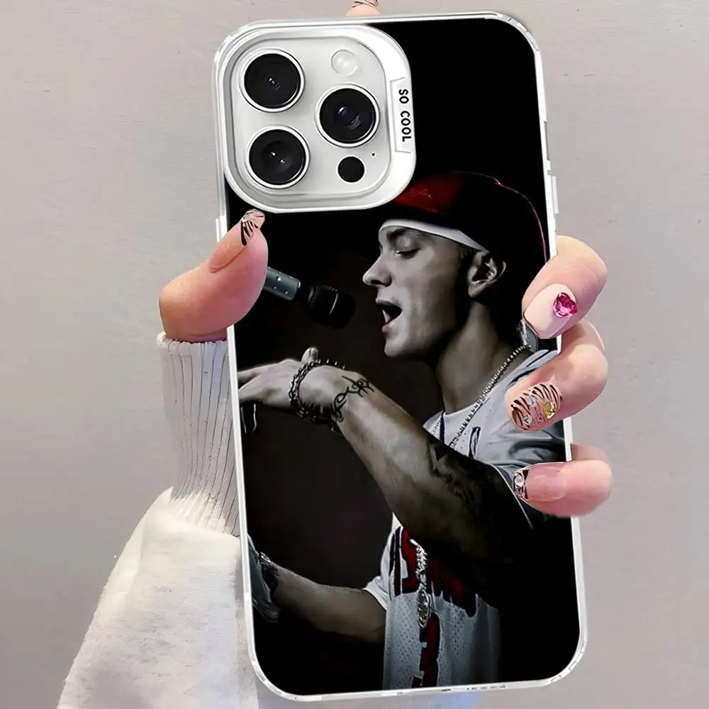 Чехол для телефона Super Rapper Eminem, цвет серебристый, для iPhone 17 16 15 14 13 12 11 Pro Max Plus (art.: 3920da2e8ae82) - 3920da2e8ae82