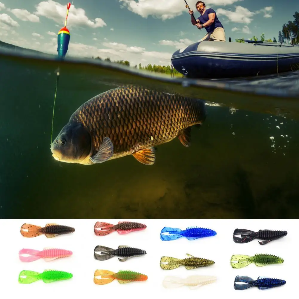 

Искусственная приманка 8 см/4,5 г, 10 шт., гладкая Реалистичная рыболовная приманка из ПВХ в виде цветного червя для пресноводной рыбалки