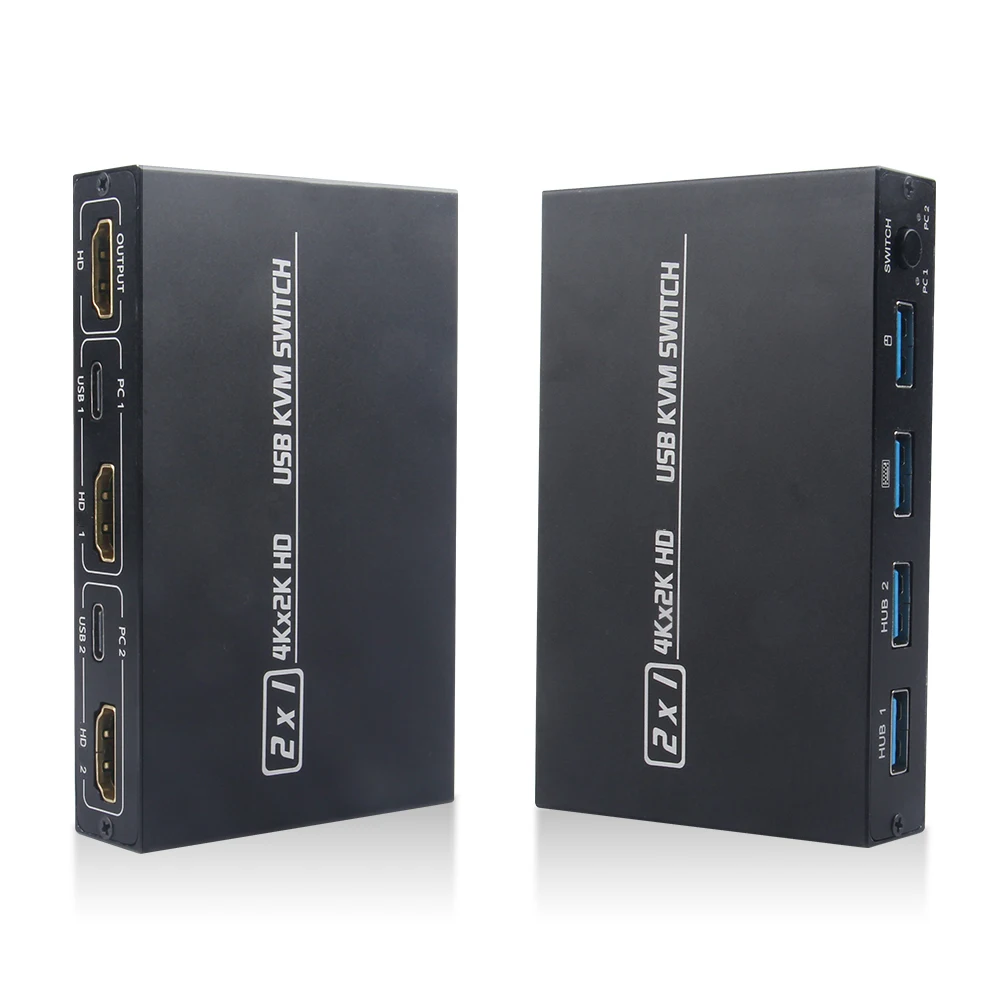 

Квм-Консоль 4K USB, коммутатор USB 2,0, квм-консоль, совместимый с HDMI, выход 2 в 1 для двух ПК, совместного использования клавиатуры и мыши EDID / HDCP