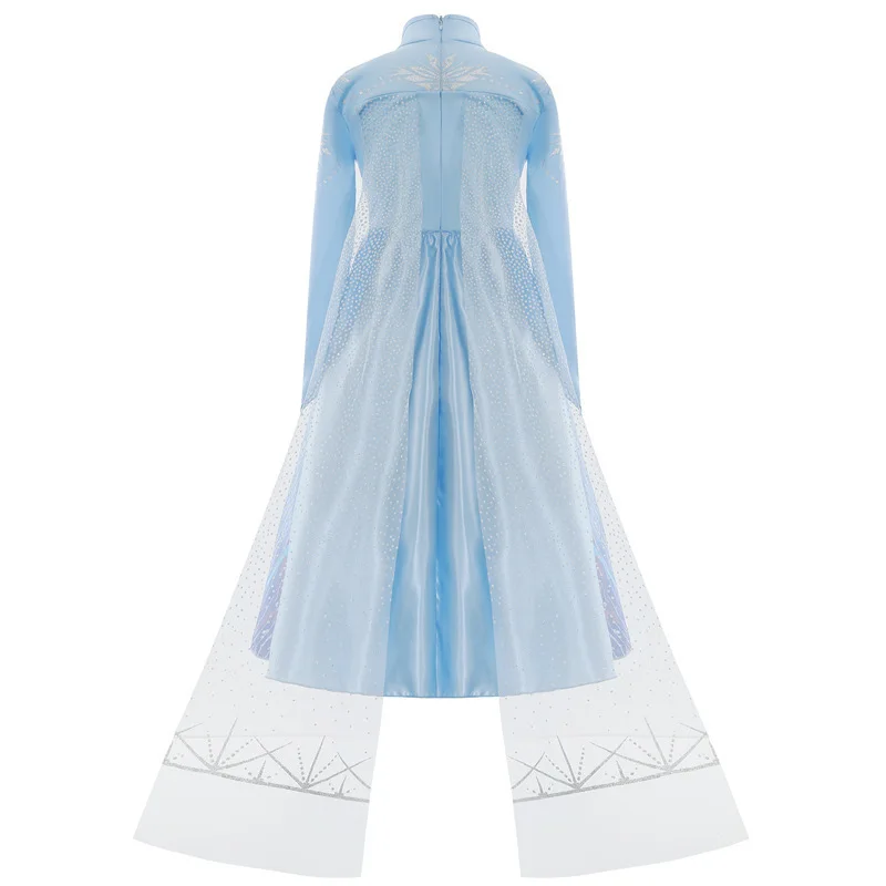 Костюм Эльзы Холодное сердце Диснея для девочек платье принцессы дня рождения