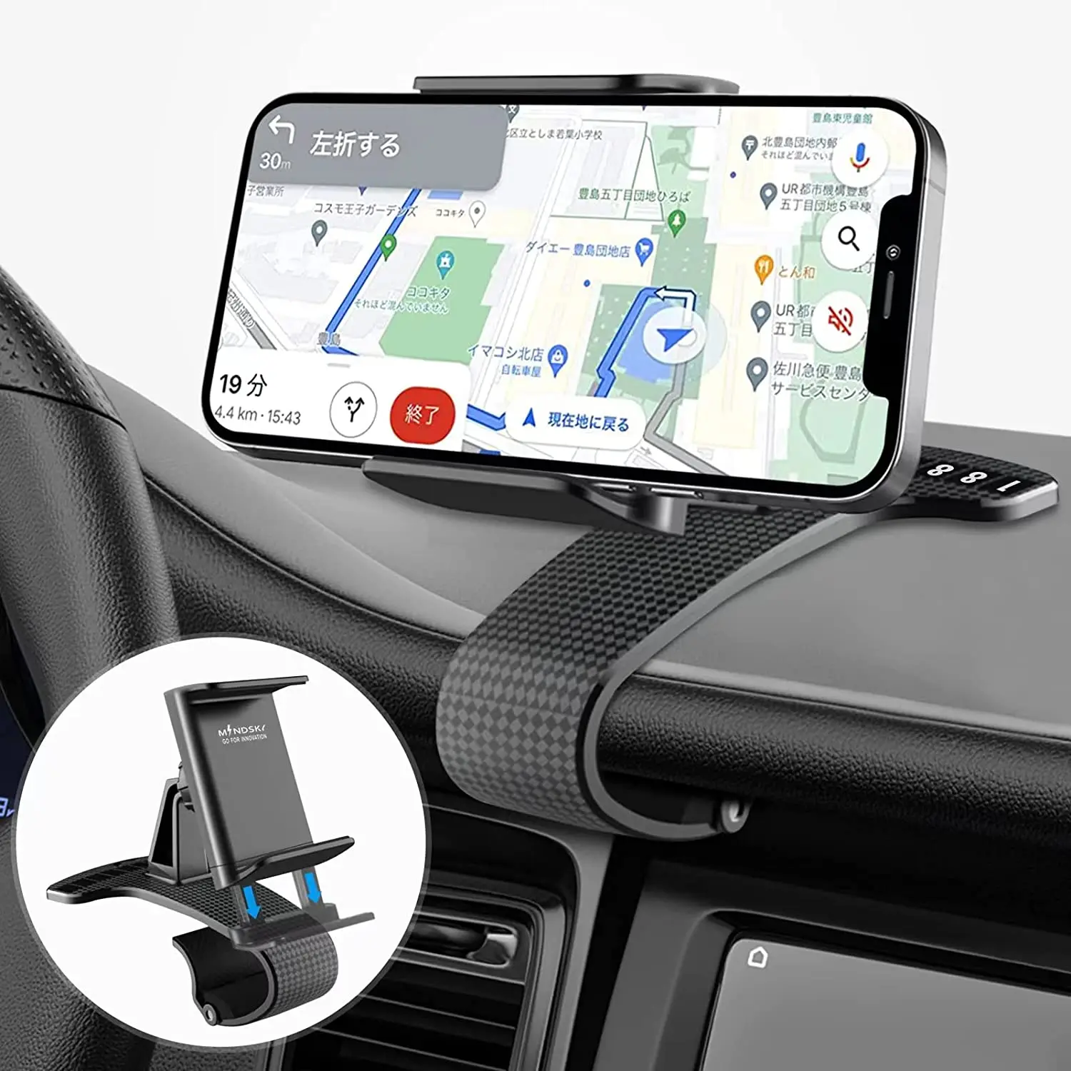 Фото Держатель для мобильного телефона xmxчешского автомобиля HUD с временным номерным знаком на приборной панели, регулируемый на 360 ° автомобиль... №1