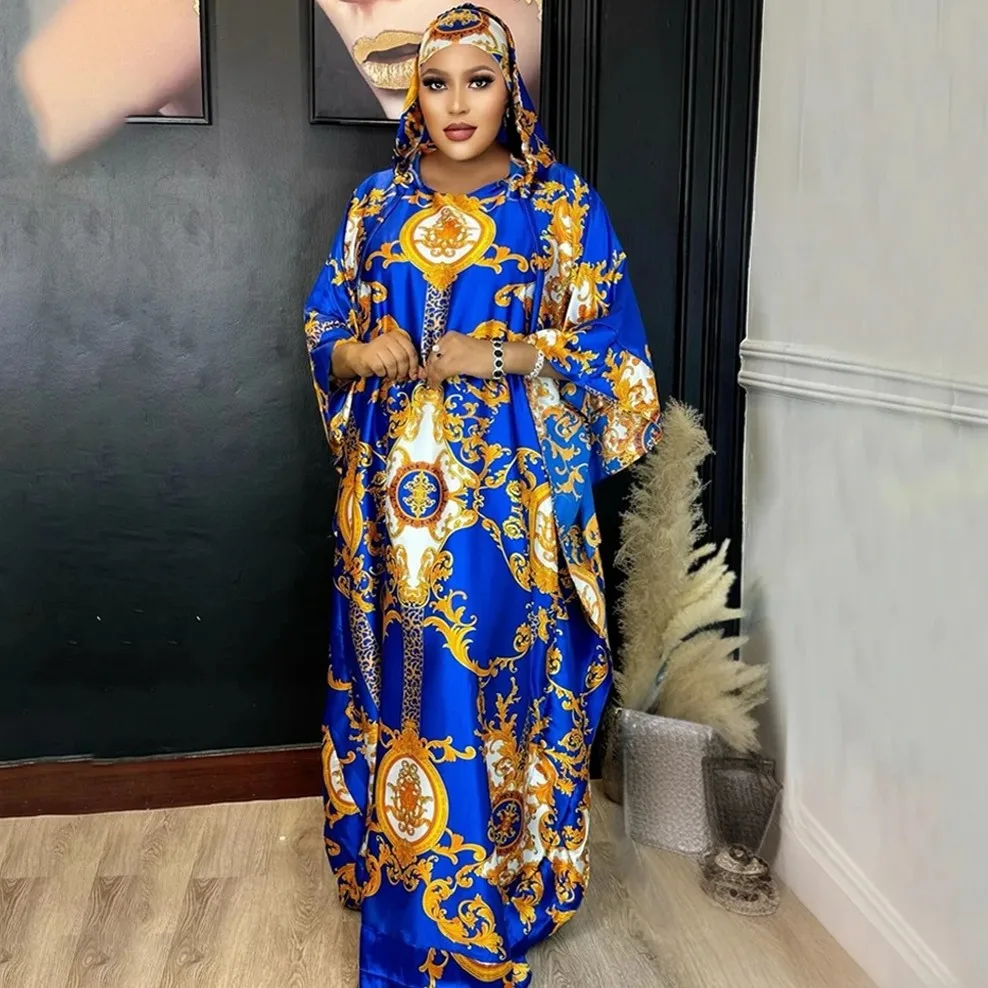 Размера плюс элегантные африканские платья для женщин мусульманская Мода Boubou