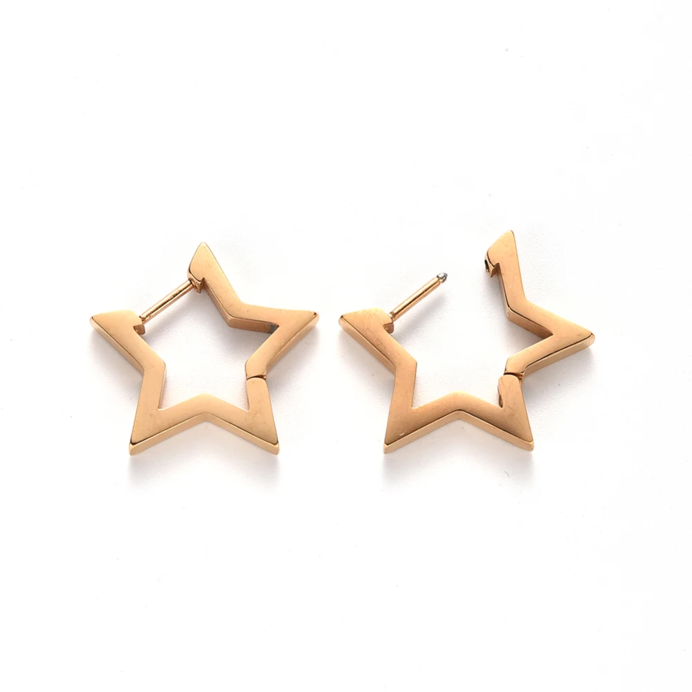 

5 пар, серьги-кольца из нержавеющей стали, 21x304x3 мм