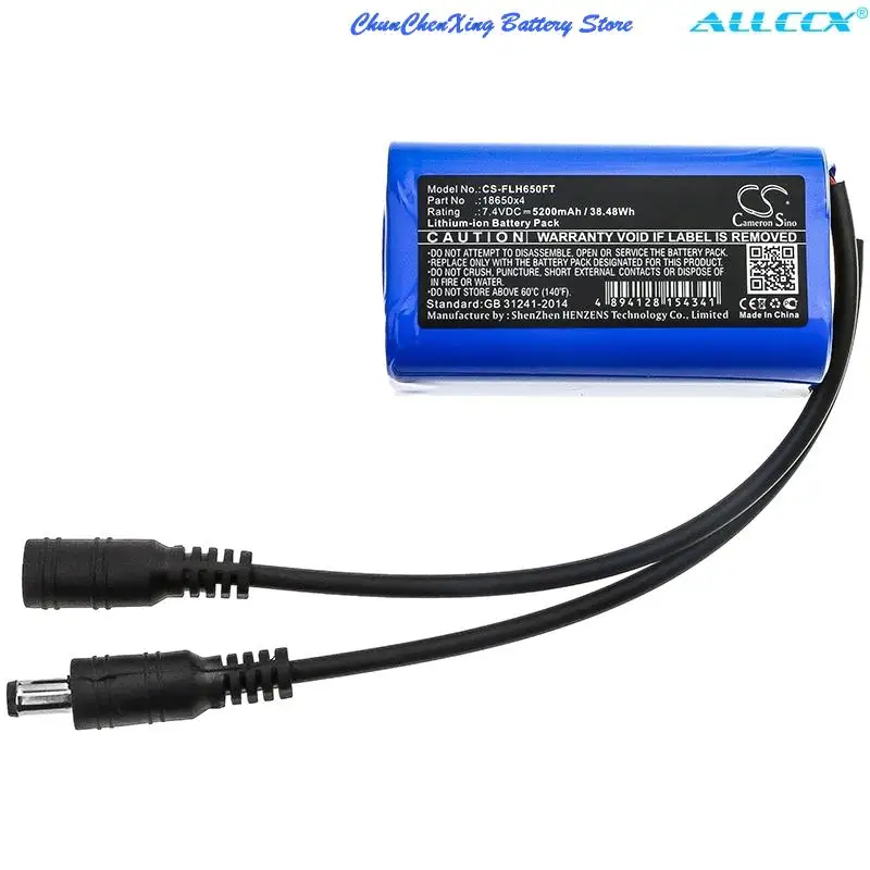 

Аккумулятор Cameron Sino на 5200 мА · ч для передних фар, велосипедных фар, велосипедных фар T6, ламп для майнинга, светильник для поиска, сигнализаци...