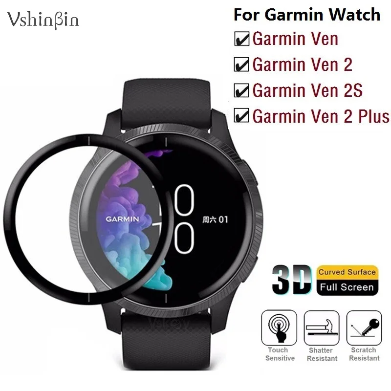 

5PCS 3D Curved Soft Screen Protector for Garmin Venu 2S Smart Watch for Venu 2 Plus Full Cover Scratch-Proof Protective Film