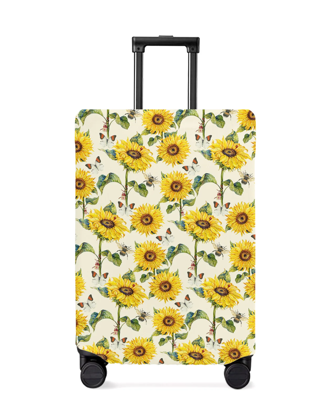 

Sunflower Flower Bee Butterfly Travel Luggage Cover Elastic Baggage Cover Suitcase Case Dust Cover Travel Accessories