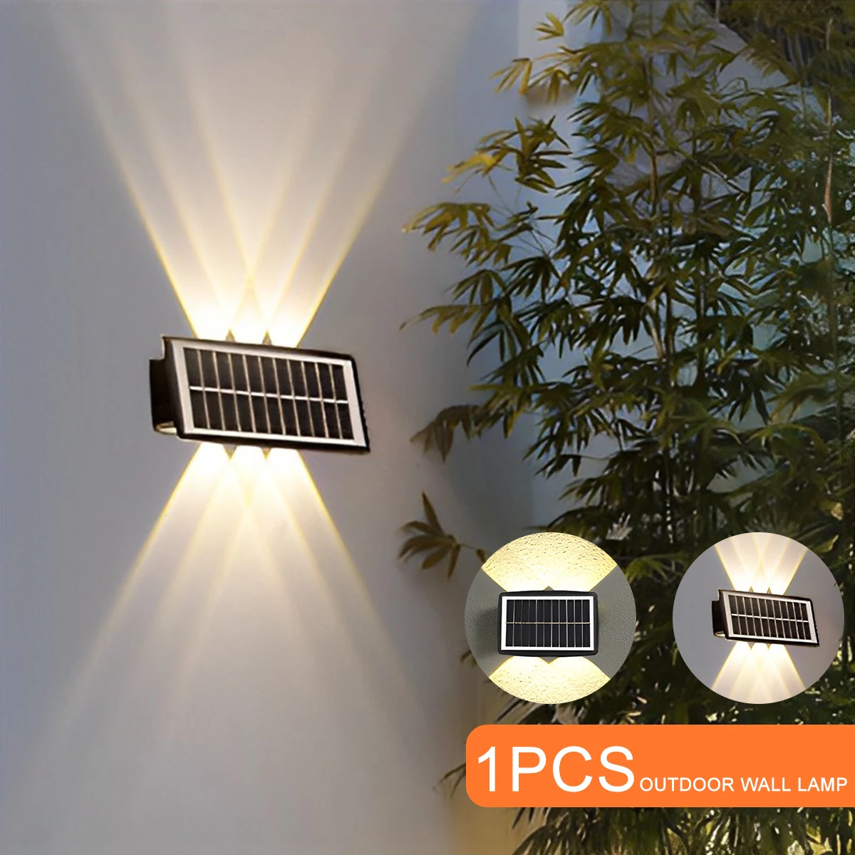 

6 LED/ 4 LED Solar Wall Light Solar Garden Lights Glow Up and Down Solar Fence Lights IP65 Waterproof Outdoor Solar LED Lamp
