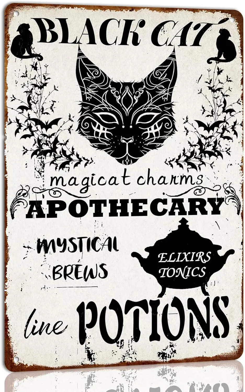 Ct Pothecry Ретро Metl Tn Sgn для Ktchen Home Holdy Py Wll Decor Vntge Плакат Frmhoe Hlloween Декор Передний или 8x12