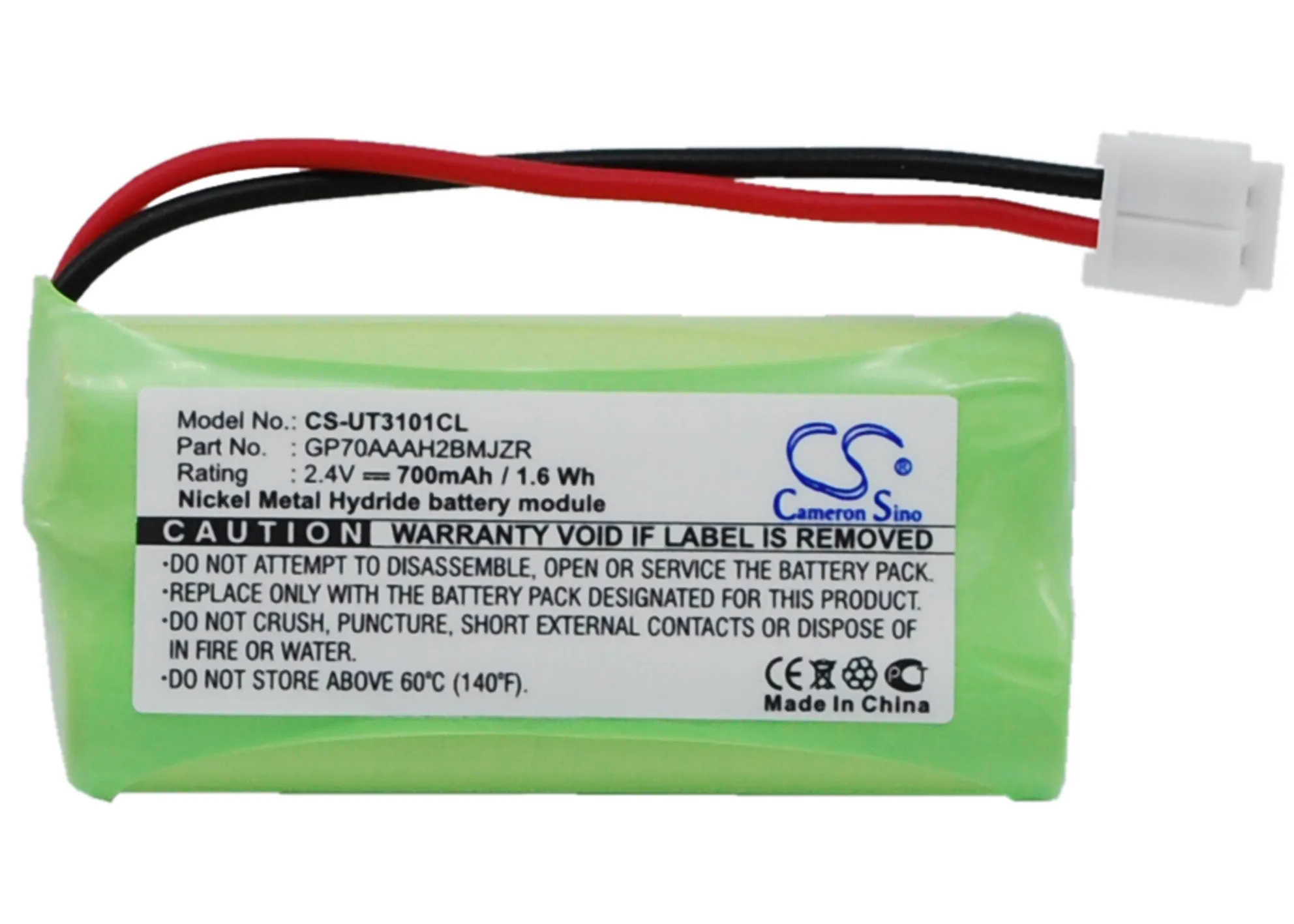 

Cameron Sino Cordless Phone Replacement Ni-MH Battery 700mAh For Radio Shack 25210, 2-5210, 25250 Free Tools