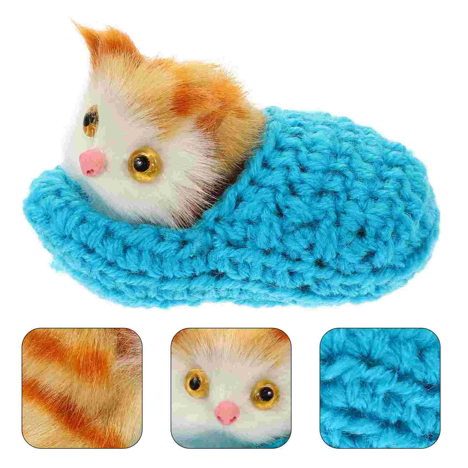

Cat Animal Animals Kids Plushrealistic Stuffed Figurine Bag Birthday Miniatureeducation Collection Fake Teaching Lifelike Figure