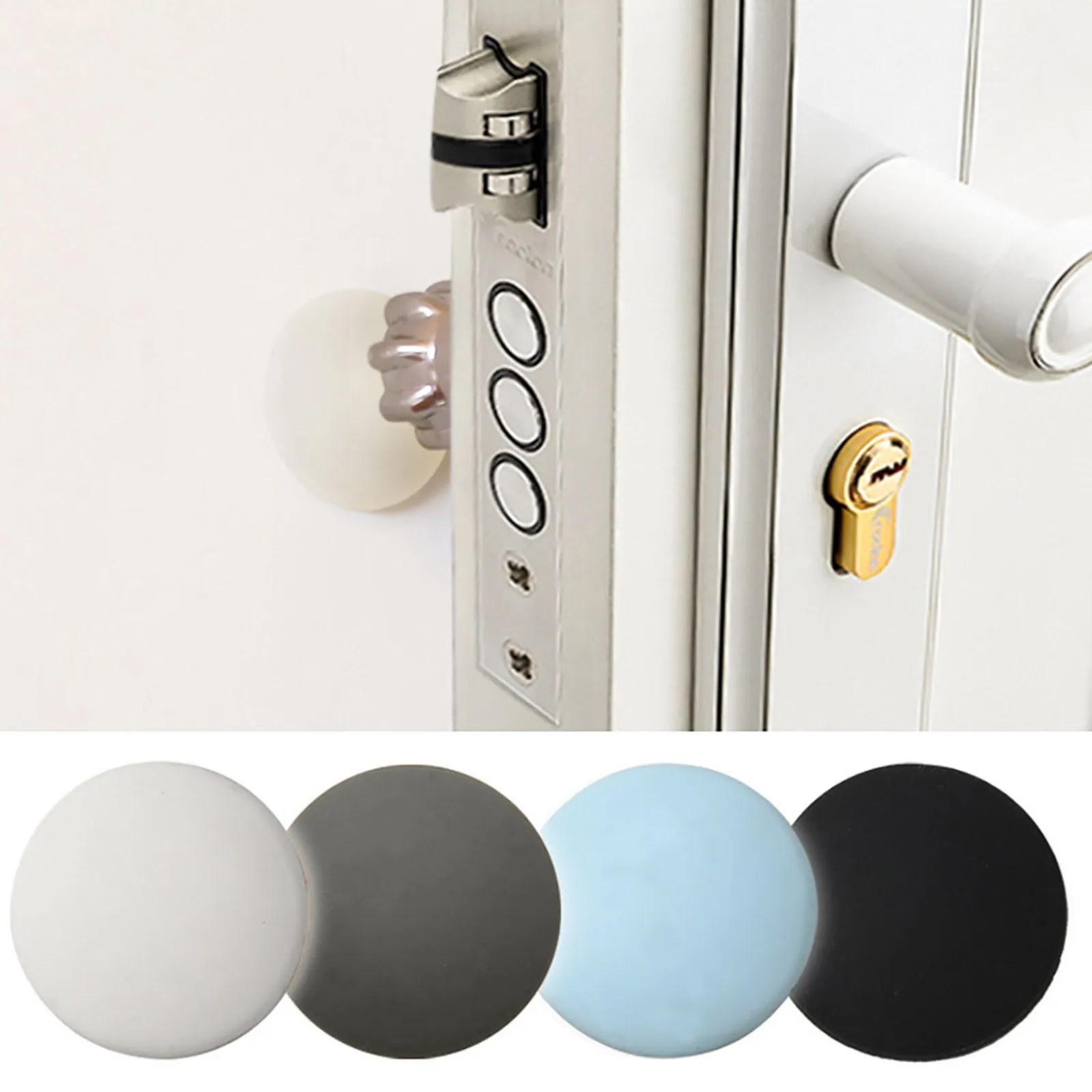 

Doorknob Thickening Mute Rubber Pad To Protect The Wall Self Adhesive Stickers Door Stopper Door Fender Home Decor Accessories