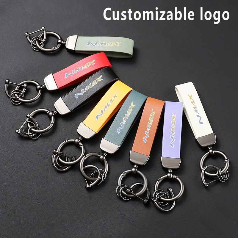 

Искусственная кожа креативный многоцветный опционально для YAMAHA NMAX N-MAX N MAX 155 2017-2021 мотоциклетный брелок металлическая пряжка в форме подков...