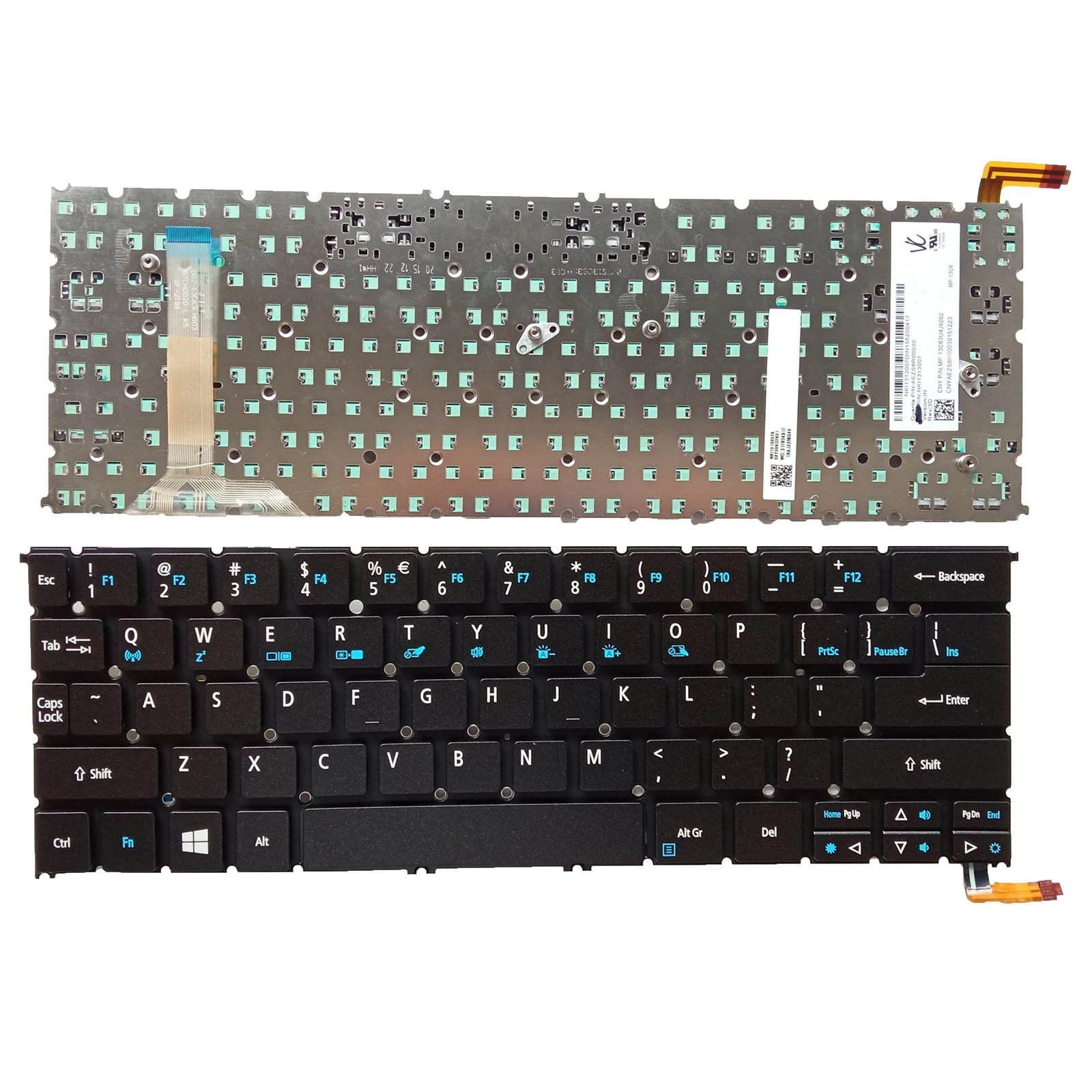 US клавиатура с подсветкой для Acer Aspire R13 R7-371 R7-371T R7-371T-71XP без рамки US клавиатура с подсветкой для Acer Aspire R13 R7-371 R7-371T R7-371T-71XP без рамки