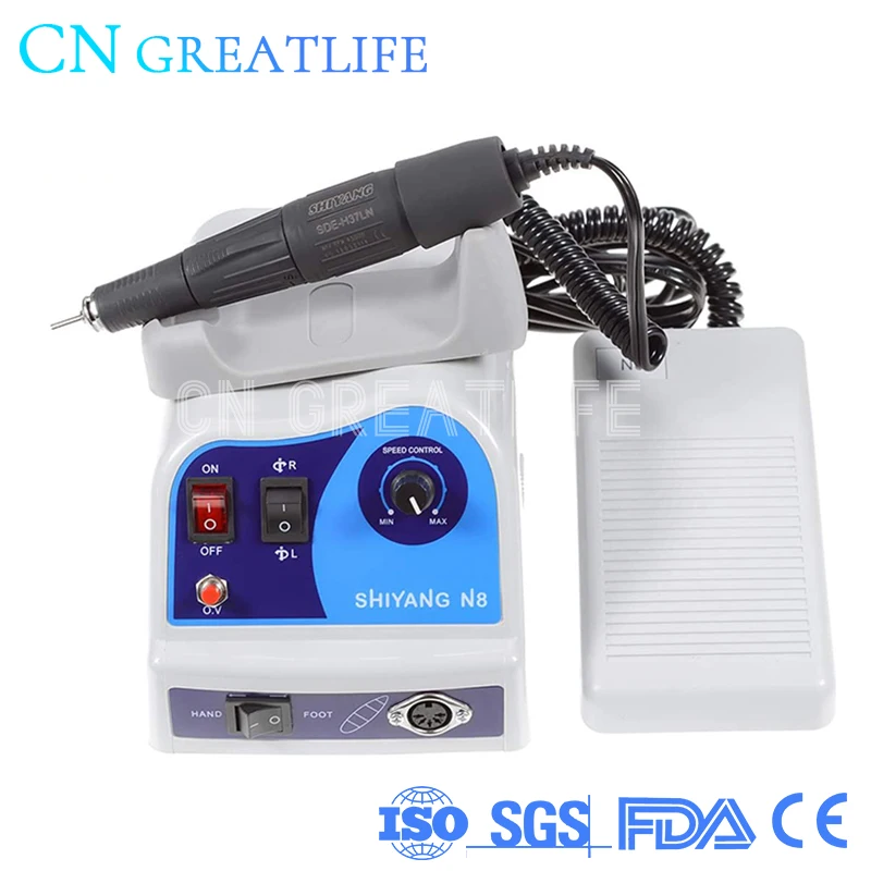 

Электрическая полировальная лабораторная машина N8 45000 об/мин Handkit SH37LN Dental Lab шлифовальная полировальная машинка Dental Micromotor