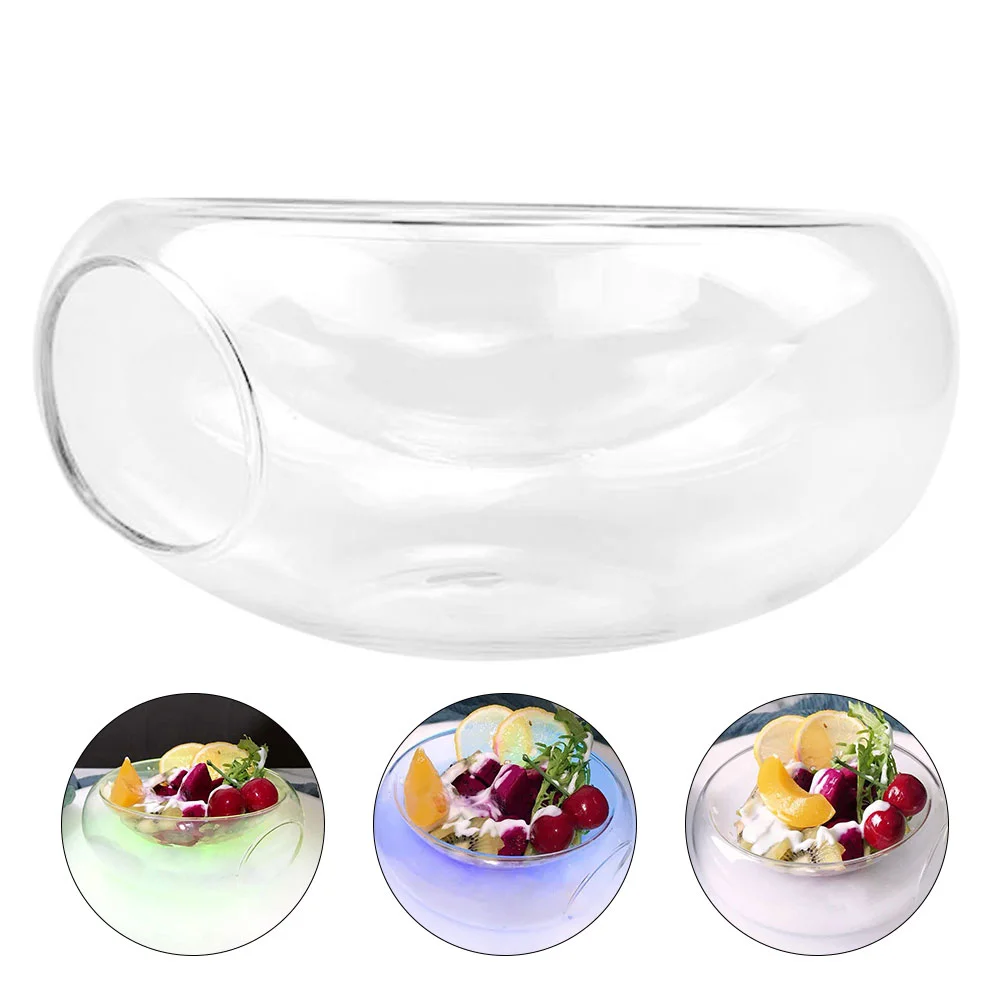 

Bowl Fruit Salad Ice Bowls Serving Chilled Dry Chiller Vegetable Transparent Caviar Dip Dish Pasta Server Chamber Kitchen