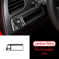 for chevrolet corvette c7 2014 2019 real carbon fiber headlight switch panel trim car interior accessories car interior supplies
